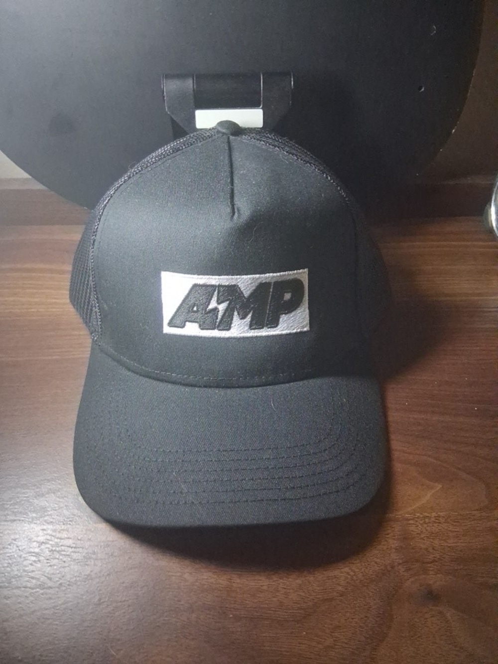 Logo Black Trucker Hat - Mesh Back Snapback